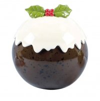 Premier Decoarions 21cm Christmas Pudding Cookie Jar