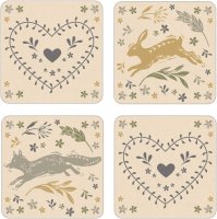 Cooksmart Woodland Set of 4 Coasters