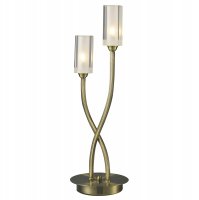 Dar Morgan 2 Light Table Lamp Antique Brass