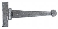 Pewter 9" Penny End T Hinge (pair)