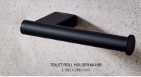 Miller Miami Toilet Roll/Spare Roll Holder - Black