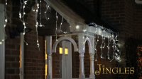 Jingles 240 Connectable LED Snowfall Icicle Lights - Warm White