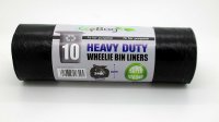 Ecobag 10 Wheelie Bin Liners Black 240L