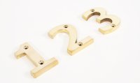 Polished Brass Numeral 2