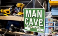 La Hacienda Embossed Metal Sign 30 x 30cm - Man Cave My Rules