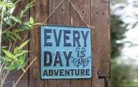 La Hacienda Embossed Metal Sign 30x30cm-Everyday Is An Adventure