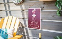 La Hacienda Embossed Metal Sign 40 x 30cm - It's Wine O'Clock