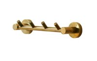Miller Bond 4 Hook Panel - Polished Brass