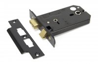 Black 5" Horizontal Bathroom Lock