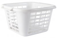 Addis Sqaure Laundry Basket White 505976