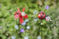 smart garden looney stakes - asst ladybugs