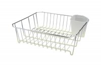 Apollo Housewares Chrome Dish Drainer - White