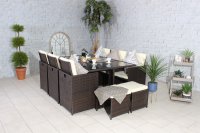 Royalcraft Cannes Brown 10 Seater KD Cube Set