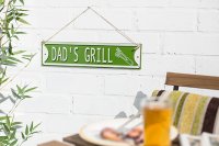 La Hacienda Embossed Metal Sign 10 x 40cm - Dad's Grill