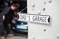 La Hacienda Embossed Metal Sign 40 x 10cm - Dad's Garage