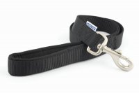 Ancol Black Nylon Padded Snap Lead - 100cm