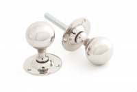 Polished Nickel Ball Mortice Knob Set