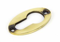 Aged Brass Oval Euro Escutcheon