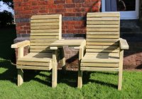 Churnet Valley Ergo Love Seats with Square Tray