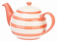 Siip Wide Horizontal Stripe 2 Cup Teapot - Red