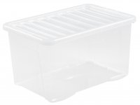 Wham Crystal 60L Box & Lid Clear