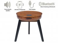 Jual San Francisco Smart Lamp Table - Walnut