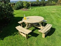 Churnet Valley Westwood Round Picnic Table