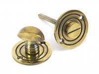 Aged Brass Round Bathroom Thumbturn