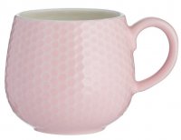 Mason Cash Embossed Honeycomb Pink Mug -350ml
