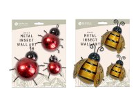 Rowan Set of Three Metal Insect Decoration - Assorted