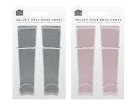 My House and Home Velvet Over-the-door Hooks 2pk - Assorted