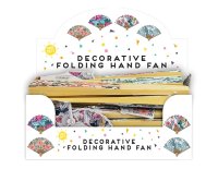 Summer Days Hand Folding Fan Decorative - Assorted