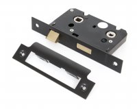 Black 2½" Bathroom Mortice Lock