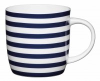 kitchencraft fine bone china barrel mug - nautical stripe