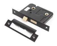 Black 3" Bathroom Mortice Lock