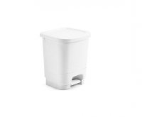 Whitefurze 8L Pedal Bin - White