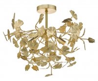 Dar Yadira 4 Light Semi Flush Gold Effect