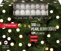 Premier Decorations Pearl Berry Multi-Action Lights 100 LED - Warm White