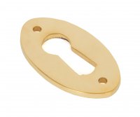 Polished Brass Oval Escutcheon