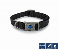 Ancol Black Nylon Adjustable Collar - 45-70cm