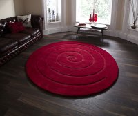 Think Rugs Spiral Red - Various Sizes