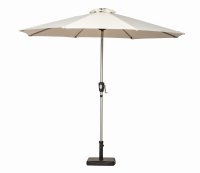 Ivory 2.7m Crank and Tilt LED Strip Parasol