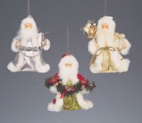 Premier Decorations 15cm Tree Top Santa - 3 Assorted Colours