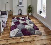 Think Rugs Noble House NH5858 Grey/Purple - Various Sizes