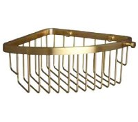 Miller Classic Corner Basket - Polished Brass