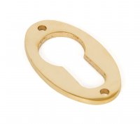 Polished Brass Oval Euro Escutcheon