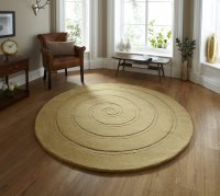 Think Rugs Spiral Gold - Various Sizes