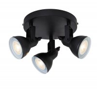 Searchlight Focus 3 Light Spotlight Disk Black