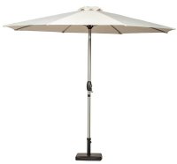 Royalcraft Ivory 3m Crank & Tilt Parasol -Brushed Aluminium Pole