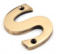 Polished Bronze Letter S